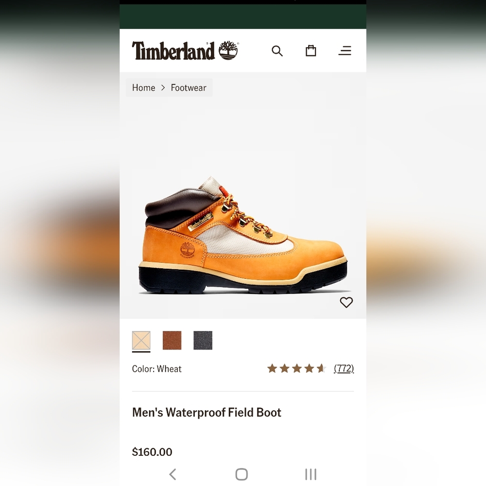 Timberland Men's Wheat and Brown Waterproof Boots